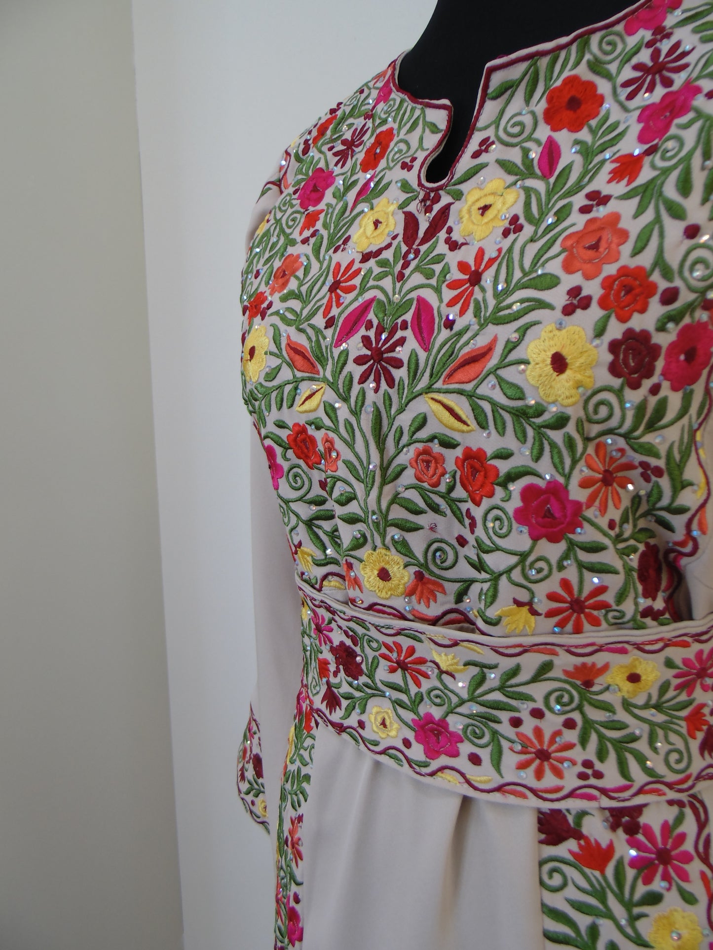 Floral patterned fabric on a white background