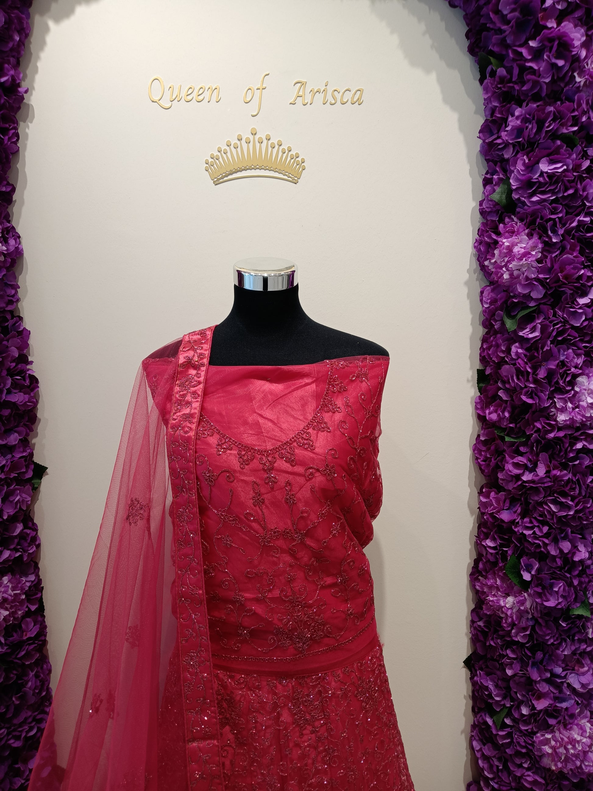 intricate embroidery, shimmering sequins, and delicate embellishments. Crafted from premium net fabric.