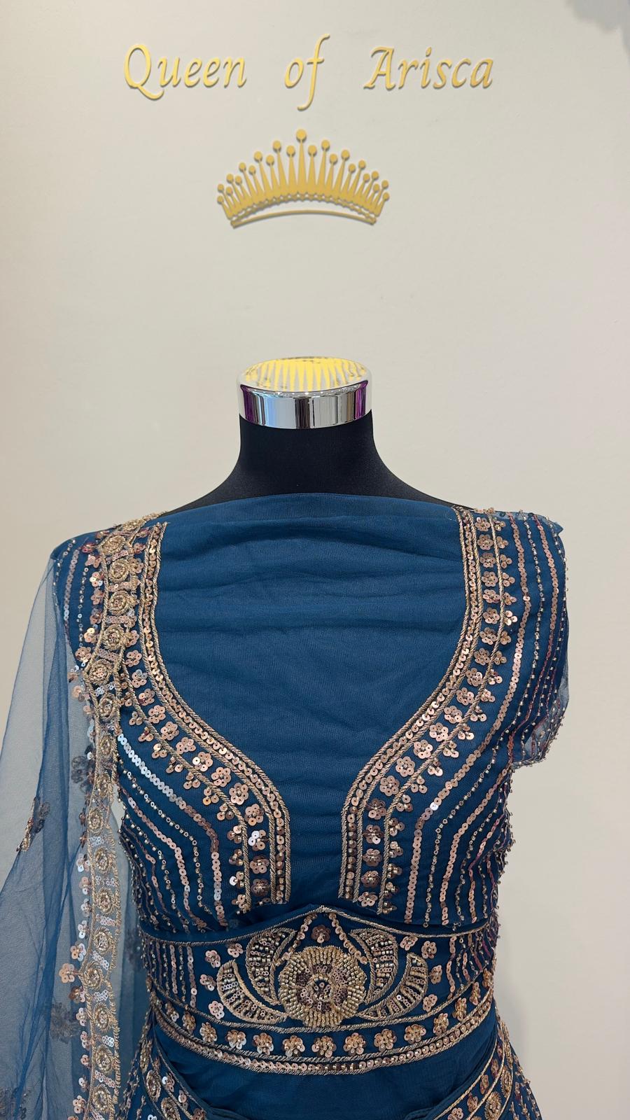 Indian party wear in Qatar
Heavy embroidered lehenga
Engagement outfit Qatar